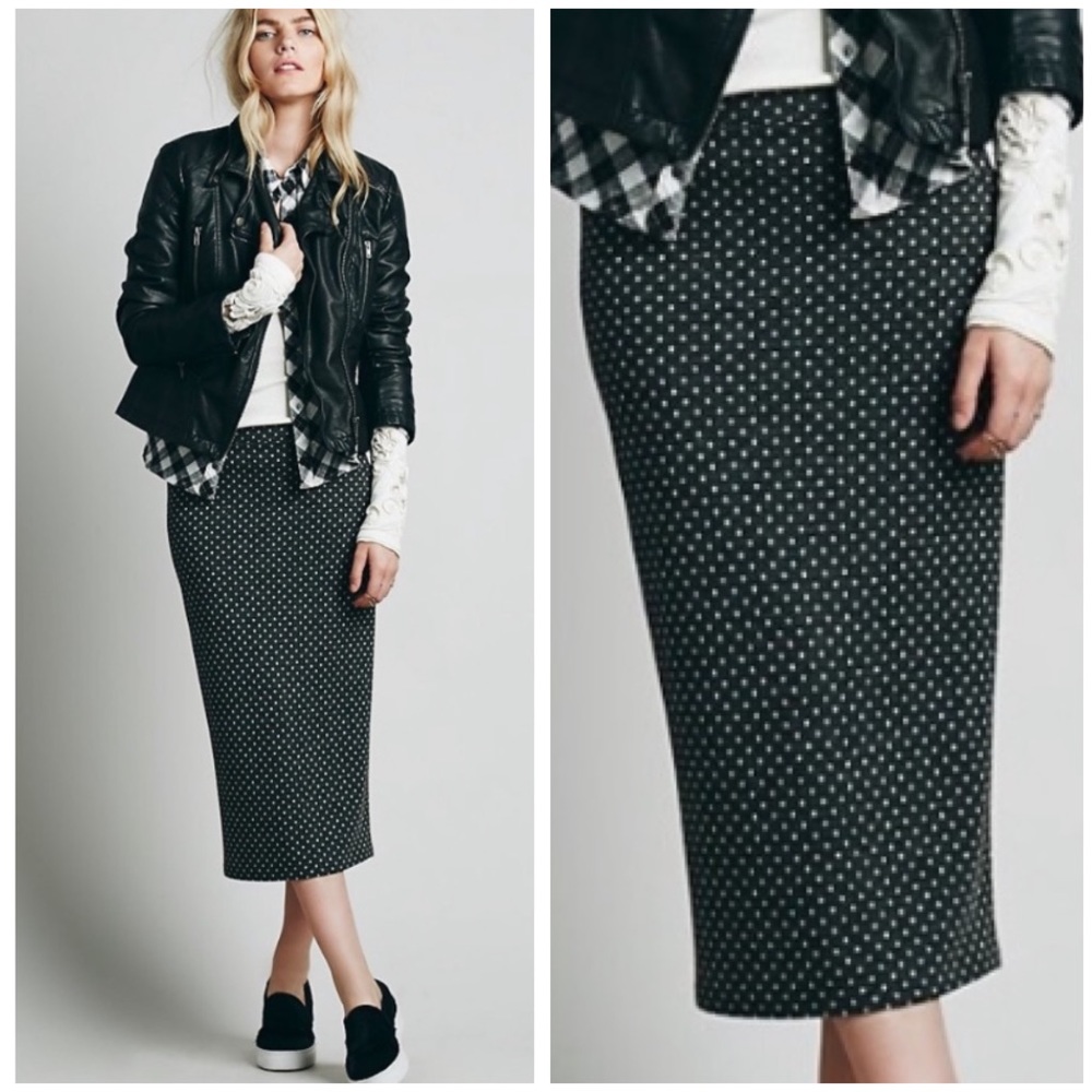 Free People Lost in Dots Polka Dot Skirt
